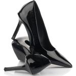 Dámské Lodičky na podpatku Karl Lagerfeld v černé barvě v lakovaném stylu z kůže ve velikosti 40 