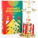 Zvonečky ve zlaté barvě z kovu vyrobené v Česku 