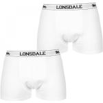 Pánské Boxerky Lonsdale v bílé barvě z bavlny ve velikosti XXL ve slevě plus size 