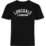 Pánská  Trička s krátkým rukávem Lonsdale v černé barvě ve velikosti L s krátkým rukávem 