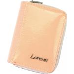 Dámské Kožené peněženky Lorenti v lososové barvě v lakovaném stylu z kůže s blokováním RFID 