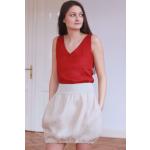 Dámské Mini sukně v minimalistickém stylu lněné mini vyrobené v Česku 