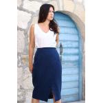 Dámské Pouzdrové sukně v minimalistickém stylu lněné ve velikosti Onesize plus size vyrobené v Česku 