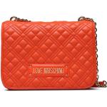 Dámské Designer Luxusní kabelky Moschino Love Moschino v oranžové barvě z koženky veganské ve slevě 