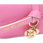 Dámské Designer Luxusní kabelky Moschino Love Moschino v růžové barvě z koženky veganské 