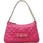 Dámské Designer Luxusní kabelky Moschino Love Moschino v růžové barvě z koženky veganské ve slevě 