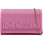 Dámské Designer Luxusní kabelky Moschino Love Moschino v růžové barvě z látky ve slevě 