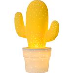 Stolní lampy Lucide v žluté barvě v moderním stylu z keramiky s motivem kaktus kompatibilní s E14 