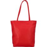 Dámské Kožené kabelky Delami Vera Pelle v červené barvě z kůže 