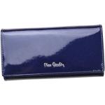 Dámské Luxusní peněženky Pierre Cardin v modré barvě v lakovaném stylu z kůže 