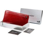 Dámské Luxusní peněženky Rovicky v červené barvě z kůže s blokováním RFID 