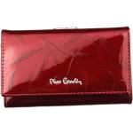 Dámské Luxusní peněženky Pierre Cardin v červené barvě z kůže 