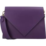 Kožené kabelky Italy ve fialové barvě v elegantním stylu z hovězí kůže 