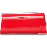 Luxusní velké dámské psaníčko červené lesklé - Delami Chicago červená