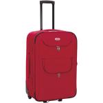 Textilní kufry v červené barvě o objemu 35 l 