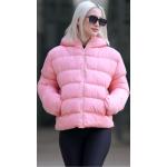 Dámské Zimní kabáty Madmext v růžové barvě z polyesteru ve velikosti S ve slevě 