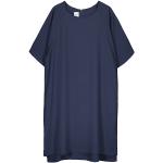 Dámské Tričkové šaty Makia v modré barvě v minimalistickém stylu z viskózy ve velikosti L s krátkým rukávem ve slevě 