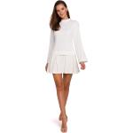Dámské Denní šaty v bílé barvě v moderním stylu ve velikosti XXL ve slevě plus size 