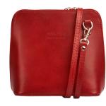 Dámské Kožené kabelky Il Giglio v červené barvě v elegantním stylu z kůže 