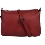 Kožené kabelky v bordeaux červené v elegantním stylu z hovězí kůže 