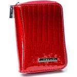 Dámské Luxusní peněženky Lorenti v červené barvě v lakovaném stylu z kůže 