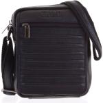 Malá luxusní pánská crossbody taška na doklady černá - WILD Abdel černá