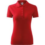 Dámská  Dlouhá trička Malfini v červené barvě v elegantním stylu z bavlny ve velikosti XXL plus size 