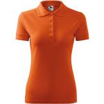 Dámská  Dlouhá trička Malfini v oranžové barvě v elegantním stylu z bavlny ve velikosti XXL plus size 