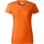 Dámská  Trička s potiskem Malfini v oranžové barvě z bavlny ve velikosti XXL plus size 