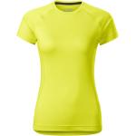 Dámská  Dlouhá trička Malfini v neonově žluté barvě z polyesteru ve velikosti XS 