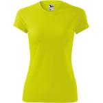Dámská  Trička s potiskem Malfini v neonově žluté barvě z polyesteru ve velikosti XS 