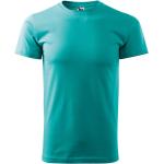 Pánská  Reklamní trička Malfini ve smaragdové barvě z bavlny ve velikosti XS 