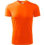Pánská  Trička s potiskem Malfini v neonově oranžové barvě v moderním stylu z polyesteru ve velikosti L 