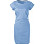 Dámské Letní šaty Malfini v modré barvě z bavlny ve velikosti XXL plus size 