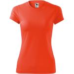 Dámská  Trička s potiskem Malfini v neonově oranžové barvě z polyesteru ve velikosti L 