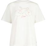 Dámská BIO  Reklamní trička Maloja v bílé barvě v ležérním stylu z bavlny ve velikosti M ve slevě 