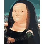 Malování podle čísel na plátno Fat Mona Lisa, 50x40 cm