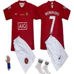 Fotbalové dresy v červené barvě v retro stylu ve velikosti 4 s motivem Manchester United 