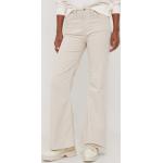 Dámské Manšestrové kalhoty Pepe Jeans v béžové barvě z bavlny ve velikosti 9 XL šířka 28 délka 32 s vysokým pasem 