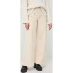Dámské Manšestrové kalhoty MAX & CO. v béžové barvě z bavlny ve velikosti 10 XL s vysokým pasem ve slevě 