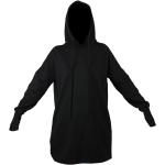 Dámské BIO Mikinové šaty Mantis v černé barvě v ležérním stylu ve velikosti S s dlouhým rukávem s kapucí 