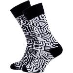 Many Mornings Veselé vzorované ponožky Black Maze