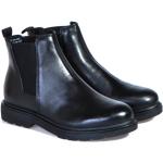 Dámské Kožené kotníkové boty Marco Tozzi v elegantním stylu z hladké kůže ve velikosti 37 s výškou podpatku do 3 cm ve slevě na zimu 