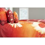 Bytový textil glamonde v oranžové barvě s květinovým vzorem 