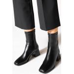 Dámské Kotníčkové boty na podpatku v černé barvě v ležérním stylu ve velikosti 36 s výškou podpatku nad 9 cm ve slevě na zimu 