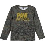 Dětská trička s dlouhým rukávem v khaki barvě s maskáčovým vzorem ve velikosti 3 roky s motivem Paw Patrol 