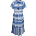 Dámské Letní šaty Dress in v modré barvě v ležérním stylu s třásněmi 