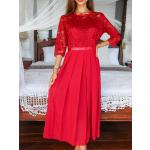 Maxi šaty v červené barvě z polyesteru ve velikosti L ve slevě 