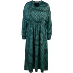 Dámské Maxi šaty Smith & Soul v petrolejové barvě v ležérním stylu z viskózy ve velikosti L s dlouhým rukávem s výstřihem do V 