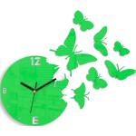 Mazur 3D nalepovací hodiny Butterflies zelené
